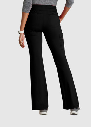 Barco One Women's High Rise Fit And Flare Scrub Petite Pants