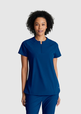 Barco One Women's  Flux 2-Pocket Banded Zip Collar Top
