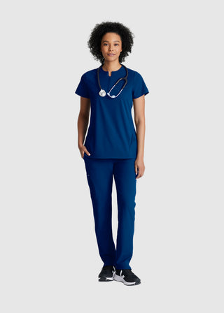 Barco One Women's  Flux 2-Pocket Banded Zip Collar Top