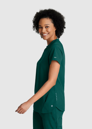 Barco One Women's  Flux 2-Pocket Banded Zip Collar Top