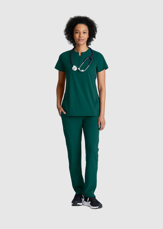 Barco One Women's  Flux 2-Pocket Banded Zip Collar Top