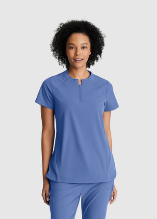 Barco One Women's  Flux 2-Pocket Banded Zip Collar Top