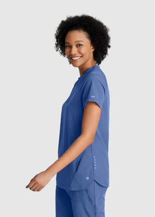 Barco One Women's  Flux 2-Pocket Banded Zip Collar Top