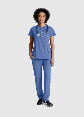 Barco One Women's  Flux 2-Pocket Banded Zip Collar Top