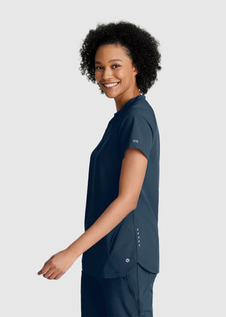 Barco One Women's  Flux 2-Pocket Banded Zip Collar Top