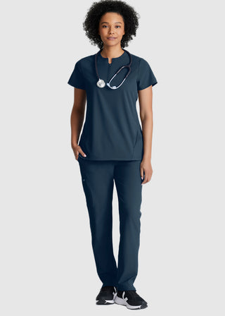 Barco One Women's  Flux 2-Pocket Banded Zip Collar Top