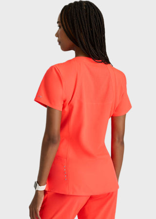 Barco One Women 4-Pocket Princess Seam V-Neck Scrub Top