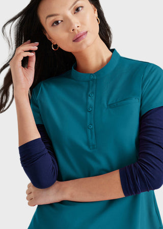 Barco Unify Women's Henley Tuck-In Scrub Top