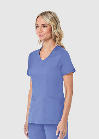 Maevn Blossom Women's Curved V-Neck Top