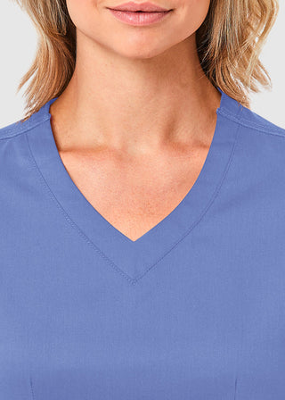 Maevn Blossom Women's Curved V-Neck Top