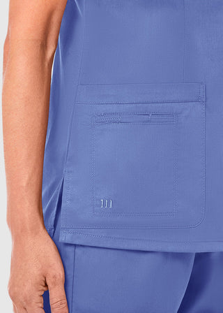 Maevn Blossom Women's Curved V-Neck Top