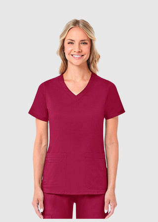 Maevn Blossom Women's Curved V-Neck Top