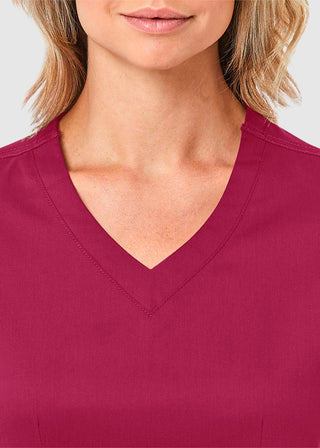 Maevn Blossom Women's Curved V-Neck Top