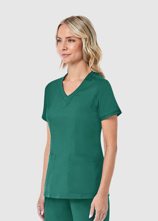 Maevn Blossom Women's Curved V-Neck Top