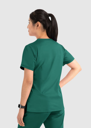 Maevn Blossom Women's Curved V-Neck Top