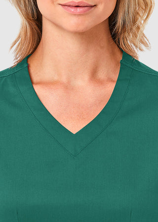 Maevn Blossom Women's Curved V-Neck Top