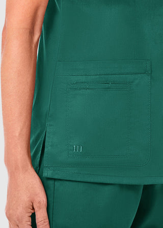 Maevn Blossom Women's Curved V-Neck Top