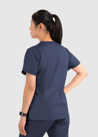 Maevn Blossom Women's Curved V-Neck Top