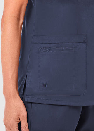 Maevn Blossom Women's Curved V-Neck Top