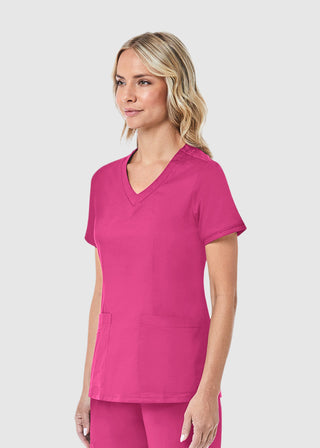 Maevn Blossom Women's Curved V-Neck Top