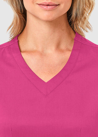 Maevn Blossom Women's Curved V-Neck Top