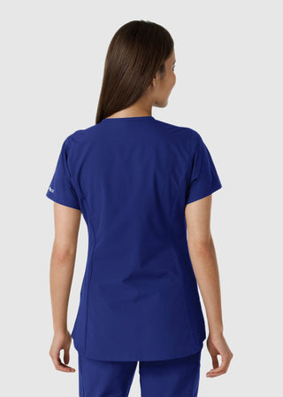 Carhartt Women's Notch Neck Tunic Knit Panel Scrub Top