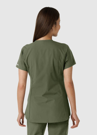 Carhartt Women's Notch Neck Tunic Knit Panel Scrub Top