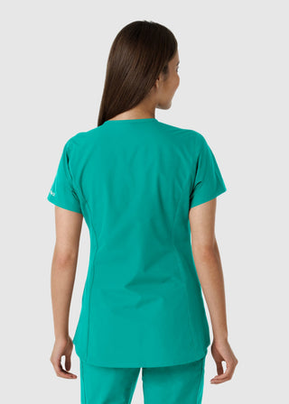 Carhartt Women's Notch Neck Tunic Knit Panel Scrub Top