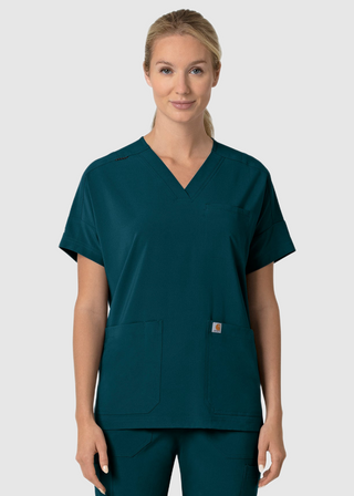 Carhartt Force Cross-Flex Women's Oversized V-Neck Scrub Top