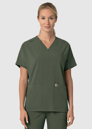 Carhartt Force Cross-Flex Women's Oversized V-Neck Scrub Top