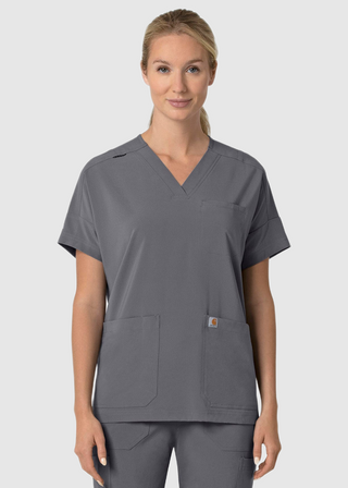 Carhartt Force Cross-Flex Women's Oversized V-Neck Scrub Top