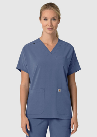 Carhartt Force Cross-Flex Women's Oversized V-Neck Scrub Top