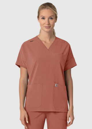 Carhartt Force Cross-Flex Women's Oversized V-Neck Scrub Top