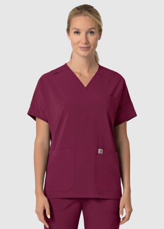 Carhartt Force Cross-Flex Women's Oversized V-Neck Scrub Top