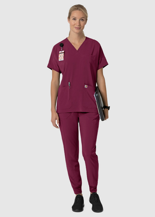 Carhartt Force Cross-Flex Women's Oversized V-Neck Scrub Top