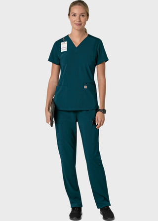 Carhartt Force Cross-Flex Women's Flex Panel V-Neck Scrub Top