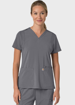 Carhartt Force Cross-Flex Women's Flex Panel V-Neck Scrub Top
