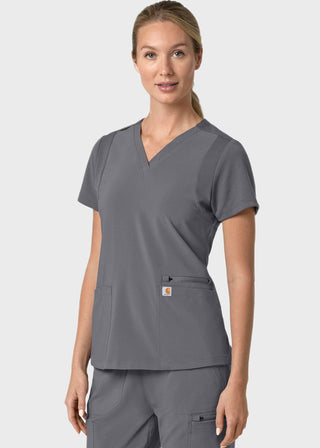 Carhartt Force Cross-Flex Women's Flex Panel V-Neck Scrub Top