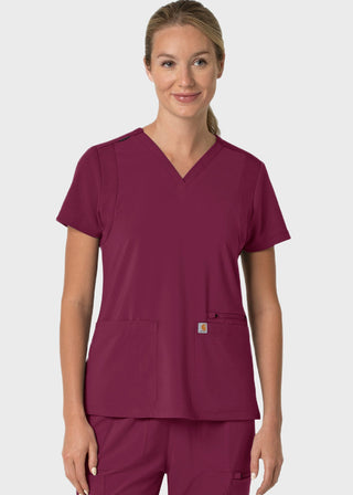 Carhartt Force Cross-Flex Women's Flex Panel V-Neck Scrub Top