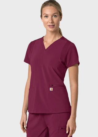 Carhartt Force Cross-Flex Women's Flex Panel V-Neck Scrub Top