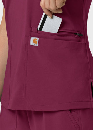 Carhartt Force Cross-Flex Women's Flex Panel V-Neck Scrub Top