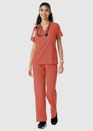 Carhartt Women's Knit Panel Scrub Top