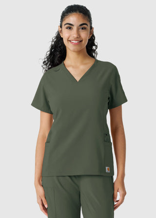 Carhartt Women's Knit Panel Scrub Top
