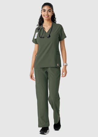 Carhartt Women's Knit Panel Scrub Top