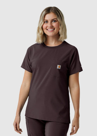 Wink Scrubs Carhartt Force Cross-Flex Women's Crew Neck Scrub Top