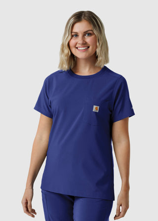 Wink Scrubs Carhartt Force Cross-Flex Women's Crew Neck Scrub Top