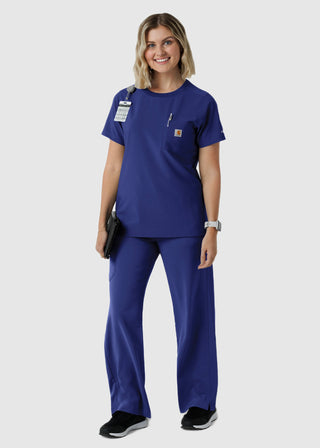 Wink Scrubs Carhartt Force Cross-Flex Women's Crew Neck Scrub Top