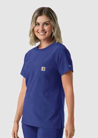 Wink Scrubs Carhartt Force Cross-Flex Women's Crew Neck Scrub Top