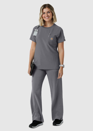Wink Scrubs Carhartt Force Cross-Flex Women's Crew Neck Scrub Top