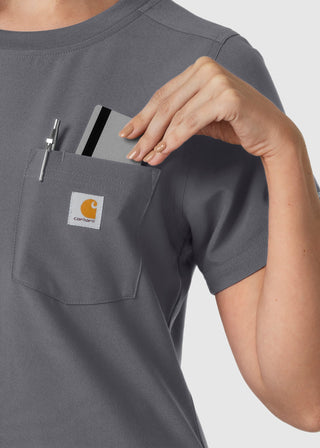 Wink Scrubs Carhartt Force Cross-Flex Women's Crew Neck Scrub Top